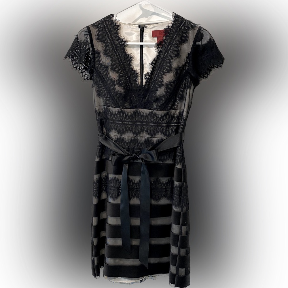 Stunning Lace Black Dress by JS Collections Size 4